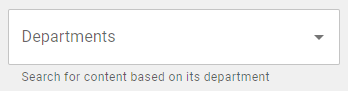 Departments Filter
