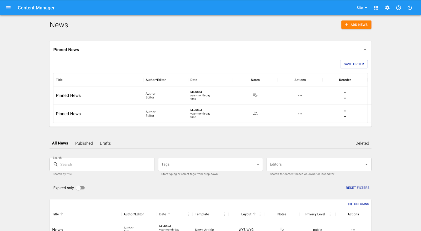 pinned-news